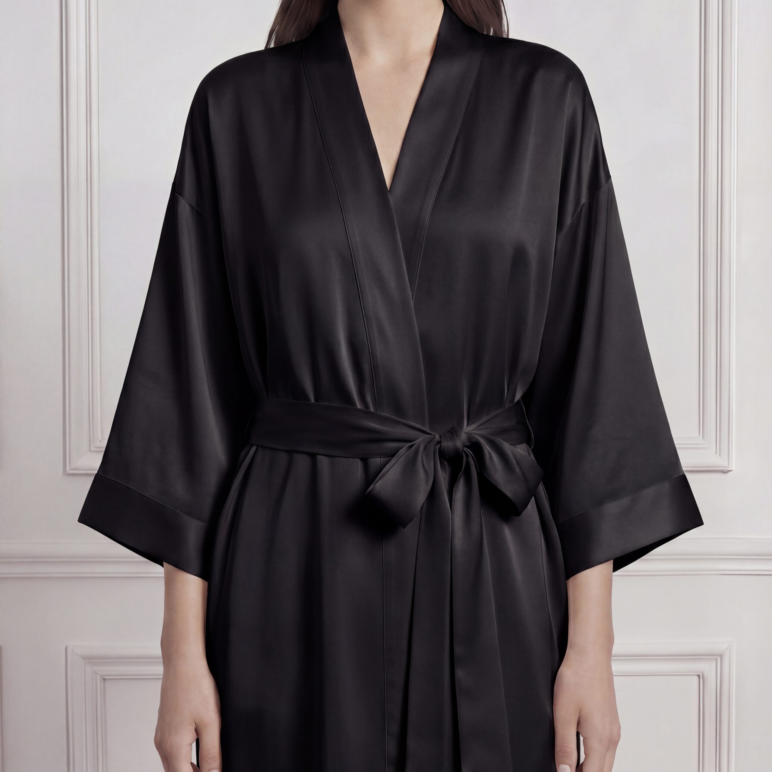 Silk-black-robe-long-mulberry-silk-melegim