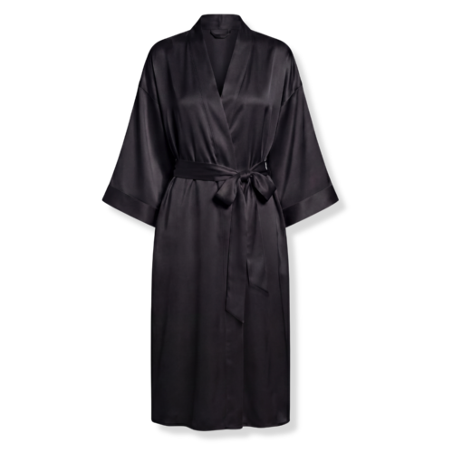 Silk-black-robe-long-mulberry-silk-melegim