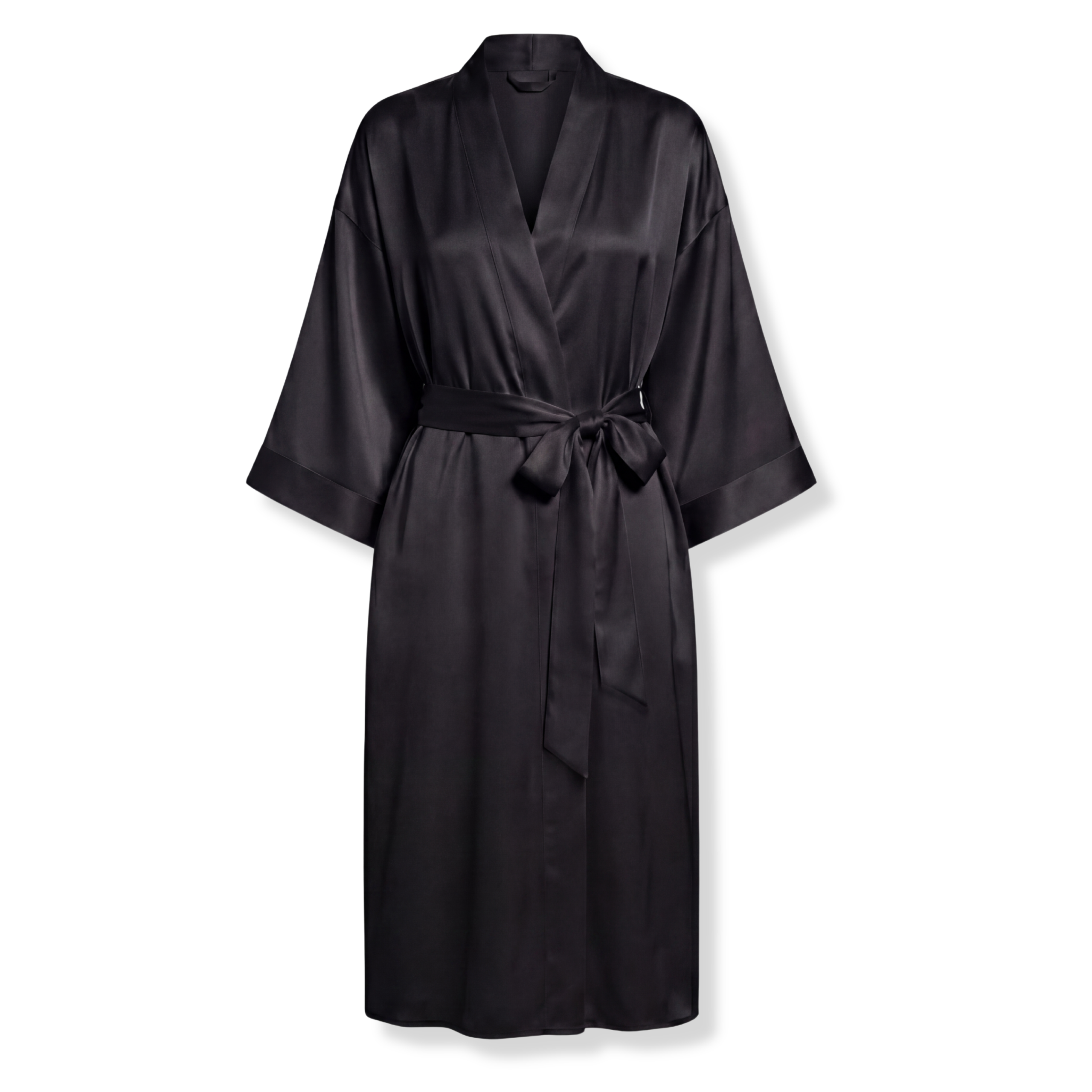 Silk-black-robe-long-mulberry-silk-melegim