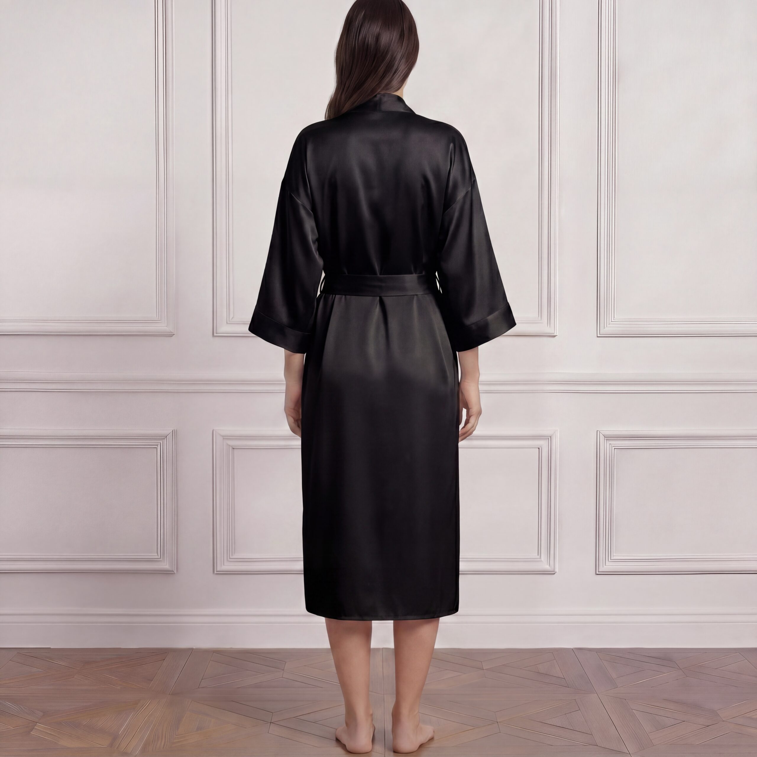 Silk-black-robe-long-mulberry-silk-melegim