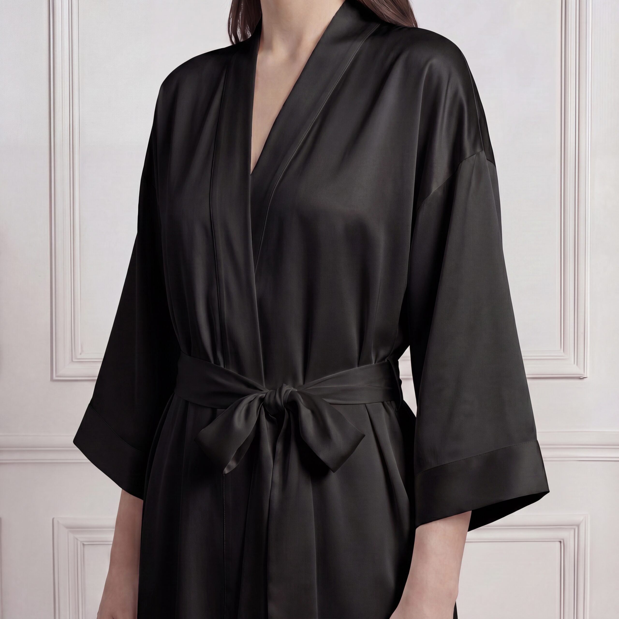 Silk-black-robe-long-mulberry-silk-melegim